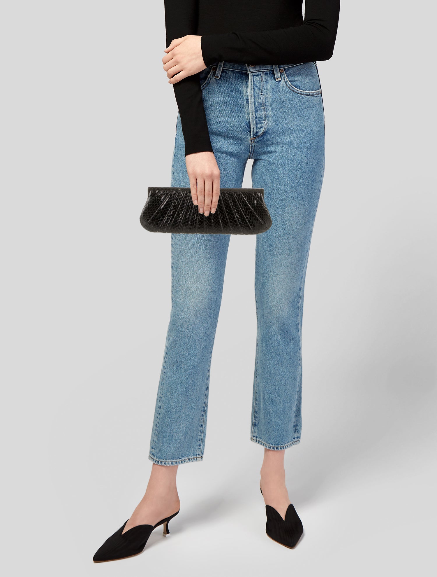 Kotur Embossed Leather Evening Bag